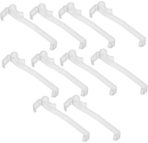 CLISPEED 10 Piezas Unidades Clips para Cortinas Resistentes y Prácticos Ganchos para Cortinas de Ventana y Baño Soporte Duradero para Rieles y Visillos Salón y Cocina