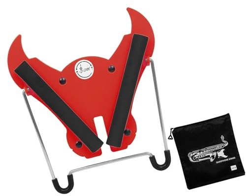 Soporte plegable compacto para saxofón con base antideslizante, soporte de exhibición fácil de montar para una protección estable de los instrumentos. Base de saxofón