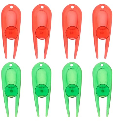 Parliky 8 Pezzi Strumento per Forchetta da Golf Strumento per La Rimozione delle Zolle Marcatore per Palline da Golf