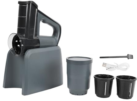 Riuulity Grattugia Elettrica per Formaggio, Macchina per Insalata con Batteria da 2600 MAh Ricaricabile Tramite USB per Un'efficiente Lavorazione degli Alimenti, Dotata di 3 Taglierini