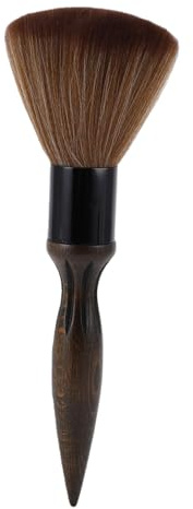FILFEEL Cepillo para el Cuello de Barbero, Cepillo Profesional Suave para Corte de Pelo con Largo de Madera para Barberos y Estilistas, Acabado Galvanizado en Madera de Haya de Primera (A)