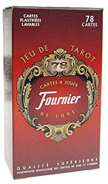 Fournier - Tarot : 78 cartes à jouer Luxe plastifiées Lavables - Dos Rouge