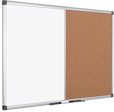 Bi-Office Maya Kombitafel, Kork/Magnetisch, Aluminiumrahmen 150x120cm