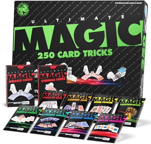 Marvin's Magic - Ultimate 250 Card Tricks Set - Children and Adults Magic Card Set - Includes Illustrated Guide - Suitable for Age 8+