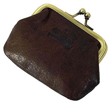 GoBago Kleine Leder Knips-Börse Damen Geldbörse Portemonnaie Geldbeutel Brown