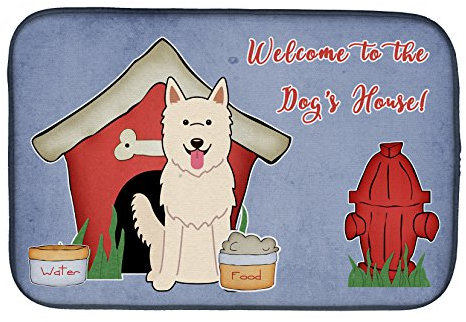 Caroline's Treasures BB2799DDM Dog House Collection - Esterilla de Secado Escurridor de Bayetas para Pastor Alemán, 14 x 21, Multicolor