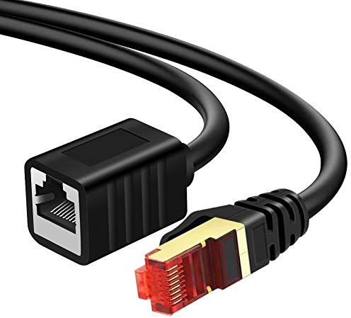 Yeung Qee Câble d'extension Ethernet Cat7 blindé RJ45 mâle vers femelle 15 m