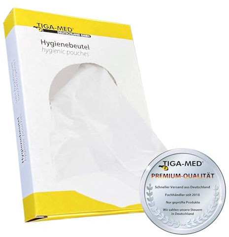 Lot de 5 boîtes de 150 sachets pour élimination des tampons et serviettes hygiéniques pour femme - En PE