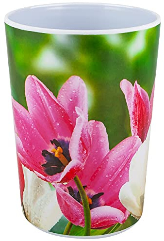 alles-meine.de GmbH Geschirr Motiv & Artikel wählbar 4 Stück Melamin - Trinkbecher/Zahnputzbecher/Malbecher - Tulpe/Lilie - 350 ml - Saftbecher mehrweg - Zahnputzbech..