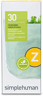simplehuman Code Z 30 Sacs Poubelle compostables en Paquets distributeurs