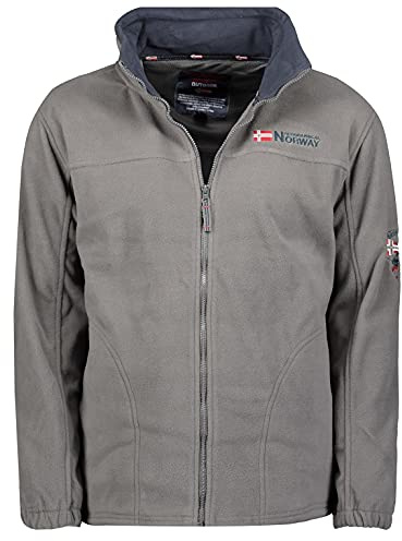 Geographical Norway Tamazonie Men - Uomo Warm Medio Spessore Fleece Zip - Uomo Autunno Inverno Primavera Giacca Calda - Maglia A Maniche Lunghe Soft Comfort Outdoor (Grigio scuro 6XL)