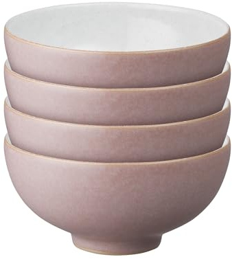 Denby Impression Reisschalen-Set, Rosa, 4 Stück