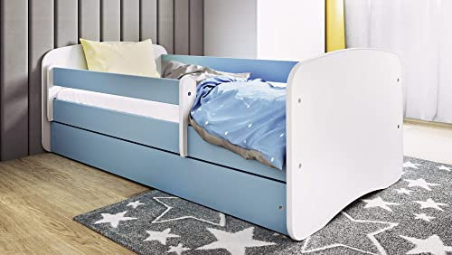 Babybett mit Schublade, 80 x 140 cm, Blau