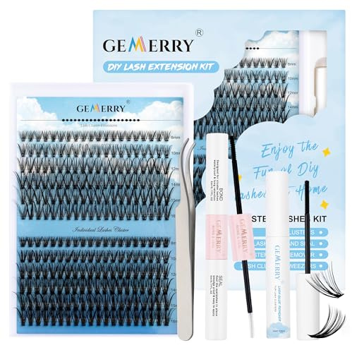 GEMERRY Kit De Pestañas en Racimo 240 PCS C Curl 8-16 mm Kit 30D/40D
