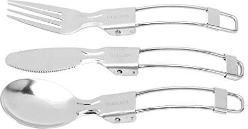 Klappbares Campingbesteck-Set. Klappbares Besteck-Set