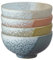 Denby - Kiln Accents Rice Bowls Set of 4-480ml Capacity, 13cm - Assorted Colors - Dishwasher & Microwave Safe Crockery - Warm, Earthy Tones - Versatile Ceramic Stoneware - Chip & Crack Resistant