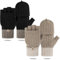 Fingerlose Handschuhe Damen Winter Warme Fäustlinge Strickhandschuhe Mit Flip Top Sport Warm und Winddicht Winterhandschuhe für Damen und Herren 2 Paar
