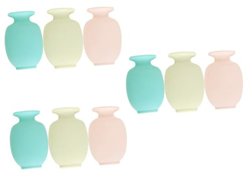 Yardwe 9stücke Teiliges Wandvase Wiederverwendbare Wandblumenvase Für Blumen Und Pflanzen Leicht Und Einfach Anzubringen Für Hochzeiten Partys Und Heimdekoration Lemon Sanftem Und
