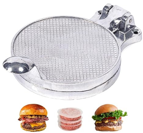 Goowafur Hamburger Mold - Meat Beef Veggie Hamburger Maker with Non-Slip Handle | Aluminium Alloy Hamburger Patty Press for Beef Veggie Burger BBQ Barbecue Grill