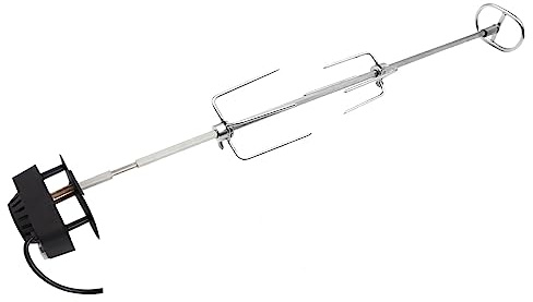 SANTOS motorisierter magnetischer Drehspieß - SANTOS P-618, P-610 & P-611 - elektrische Gasgrill-Rotisserie - 2 Laufrichtungen - inkl. Fleischnadeln