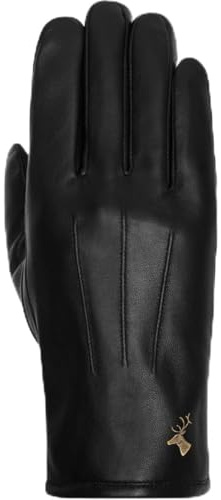 Schwartz & von Halen Handschuhe Herren - Jake (schwarz) - Leder - 100% Schafsleder - Futter: Ultra Warmes Fleece - Schwarz