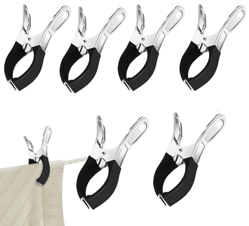 Mollette per bucato in acciaio inox, mollette per asciugamani, mollette per bucato, mollette per trapunta sicure, antigraffio, mollette portatili per asciugare vestiti e coperte