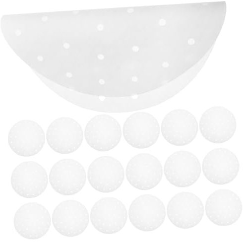 BEBEMOKO 100pcs Bamboo Steamer Lining Paper Round Air Fryer Mat Dumpling Steamer Liners Air Fryer Food Liner Baking Tray