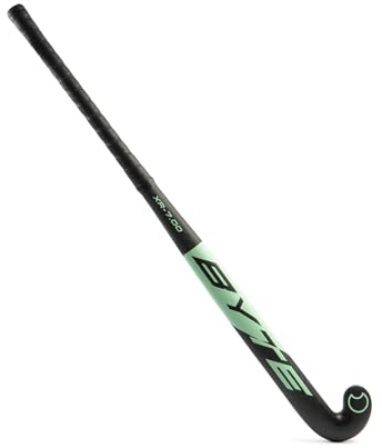 BYTE XR7.00 Composite Hockey Stick, Mint Black, Outdoor Field Hockey (37.5'' LIGHT)