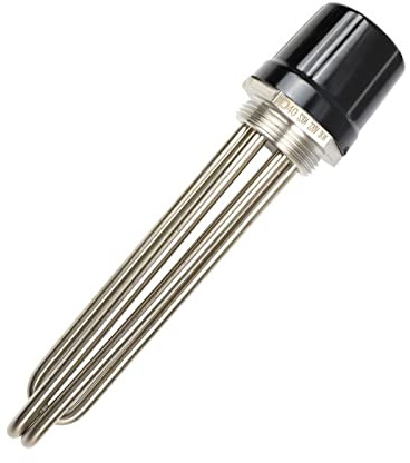 DN50 2 BSP Stainless Steel Immersion Heater, 9KW Water Tank Heating Element, Tubular Pipe Design, 370mm Length, Efficient Hot Water Solution, Ideal for Home & Industrial Use