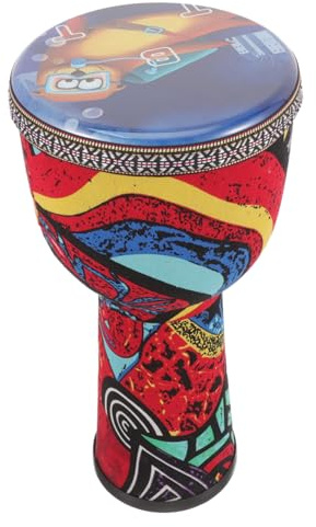 Toyvian Hand Drum African Djembe Drum 8 Inch Pvc Percussion Instrument Lightweight Compact for Beginners Suitable for Music Festivals and Performances