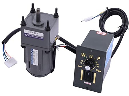 awolsrgiop Getriebemotor 230V 6W mit Drehzahlregler, Stufenlos Einstellbar 0-68 U/min, Schneckengetriebe Motor, Hoher Drehmoment Elektromotor Leiser AC-Motor für Industrie und Automatisierungstechnik