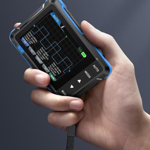 Opatiny Handheld Digital Oscilloscope DSO153 1MHz Bandwidth 5MS/s Real-Time Sampling Compatible with 1000mAh Rechargeable Battery