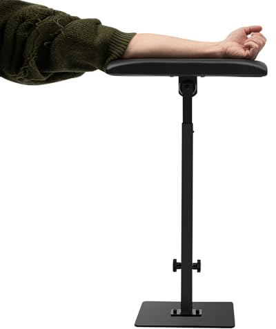 Tattoo armstöd stativ – vikbar tatuering armstöd, benstöd, justerbar, ergonomiskt armstöd med justerbar höjd 56–88 cm och 360° roterbar, för studior, skönhetssalonger