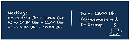Wandkings Tafelfolie 100 x 30 cm, selbstklebend, Blau