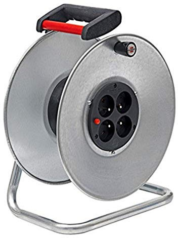 Brennenstuhl 1207301 - Enrollador de cable (vacío), color plateado