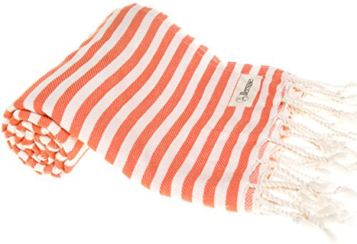 Bersuse 100% Baumwolle - Malibu Hamamtuch Pestemal - Orange