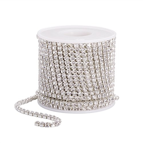 ULTNICE Strass Klauekette Zum Aufnähen 1000Cm Kristall Schmuck Diy Borten Band Für Hochzeit Dekoration Und Handwerk
