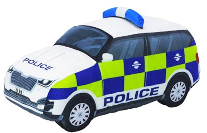 Police Car Soft Toy - Cute Plush Toy for Kids and Collectors - Iconic British Emergency Services Vehicle