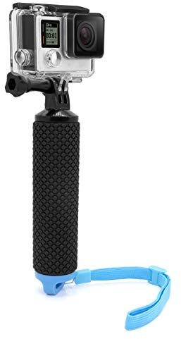 MyGadget Schwimmender Action Kamera Handler Stick - Rutschfester Handgriff Monopod Wasser Zubehör Kompatibel mit u.a. GoPro Hero 13 12 11 10 Xiaomi Yi - Blau