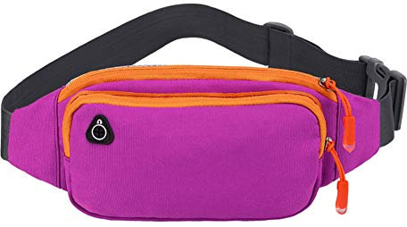 Bumbags,Bauchtasche Herren,Gürteltasche Damen,Hüfttasche Schwarz,Wasserdicht Laufgürtel,Handytasche Sport Gürteltaschen (Lila)