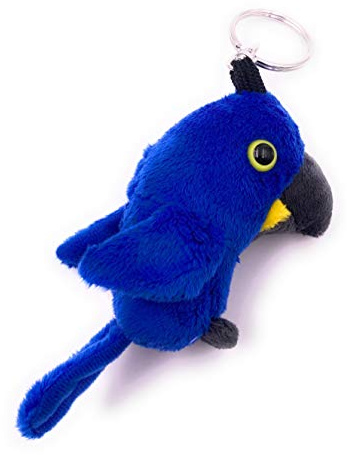 Onwomania Plush toy cuddly toy bird parrot hyacinth macaw blue