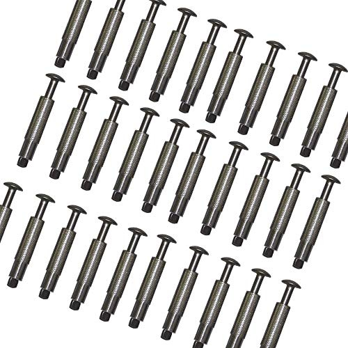 PisciHogar Tornillo de Anclaje para Lona, cobertor de Piscina. 100% INOX (Acero-Aluminio) y escamoteable MONOBLOC. Pack de: (30 Uds)