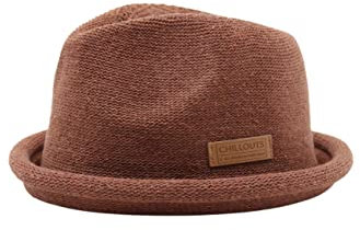 CHILLOUTS Tocoa Hat - Pork Pie Hut Herren/Damen, 100% Polyester, Unisex Sommer Trendhut, Crushable, Adjustable, Rust, S-M