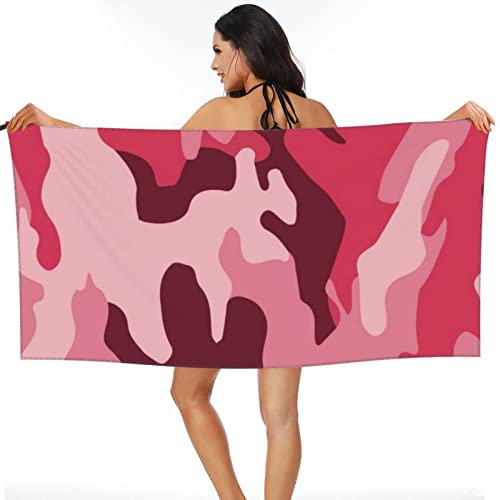 KM-WEL Camouflage Strandtuch, 100% Mikrofaser, Schnell Trocknendes Strandtuch, Sporthandtuch, Dünn, Atmungsaktiv, Unisex (2,70x140 cm)