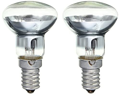 Potadak Lampe à Lave de Remplacement E14 R39 30W Projecteur à Visser Ampoule RéFlecteur Clair Spot Ampoules Lave à Incandescence 2 Pièces