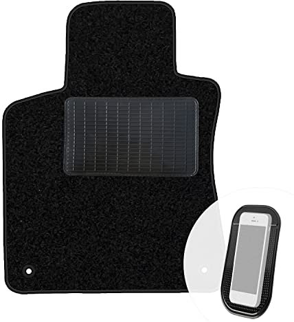 moto-MOLTICO Fahrer Fußmatte Auto Velours Fahrerseite Autoteppiche Schwarz Fahrermatte 1-teilig passend für Peugeot 308 II 2013-2021