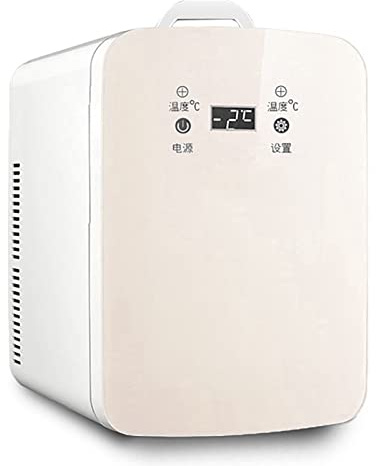22L Mini Nevera Para Dormitorios Refrigerador Portátil Independiente Tranquilo Calentador De Alimentos Y Refrigerador De Bebidas Para Coche / Camping / Viajes Alimentación CA + CC ( Color : Gold , Siz