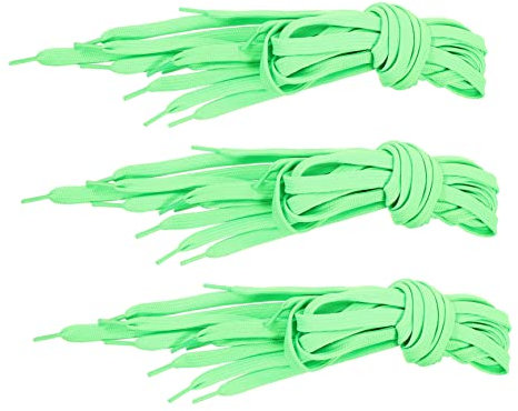 VANZACK 3paare Farbige Schnürsenkel Reißfeste Elastische Schuhbänder Für Sneakers Freizeit Und Sportschuhe Strapazierfähig Und Witterungsbeständig in Grün