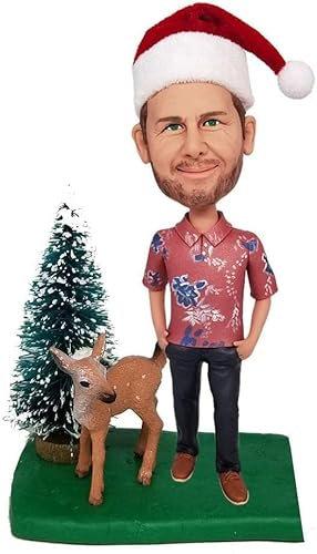 mydedor Benutzerdefinierte Wackelkopf-Figur, Boutique-Weihnachtspuppe, Geschenk für Sohn, Tochter, Wackelkopf-Figuren, Dekoration für Auto, Schreibtisch, Büro, handgefertigtes Geschenk für Kinder