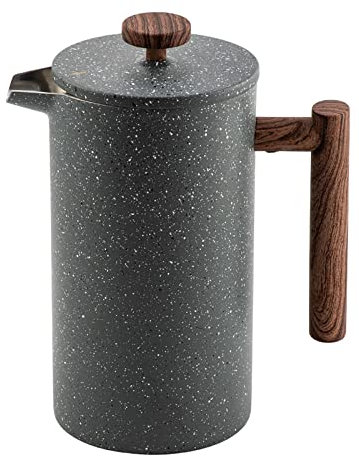 Premium Manuel 1 Tasse Cafetière Presse Française En Acier Inoxydable Peinture En Aérosol Étoile Presse Française Cafetière 1L Bar Café Boutique Thé Au Lait Presses Françaises (Photo Couleur 1000ML)